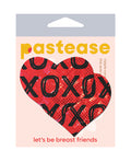 Pastease Pastease Glitter XOXO Heart - Red/Black O/S