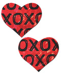 Pastease Pastease Glitter XOXO Heart - Red/Black O/S - Image 2