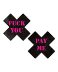 Pastease Pastease Fuck You Pay Me Cross - Black/Pink O/S - Image 2