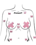 Pastease Pastease Mini Faux Leather Bows - Baby Pink Pack of 8 - Image 3