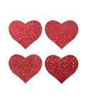 Pastease Pastease Premium Petites Glitter Heart - Red O/S Pack of 2 Pair - Image 2