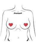 Pastease Pastease Premium Petites Glitter Heart - Red O/S Pack of 2 Pair - Image 3