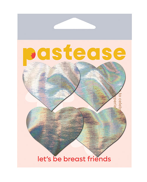 Pastease Pastease Premium Petites Holographic Heart - Silver O/S Pack of 2 Pair