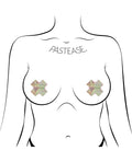 Pastease Pastease Premium Petites Holographic Plus X - Silver O/S Pack of 2 Pair - Image 3
