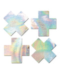 Pastease Pastease Premium Petites Holographic Plus X - Silver O/S Pack of 2 Pair - Image 2