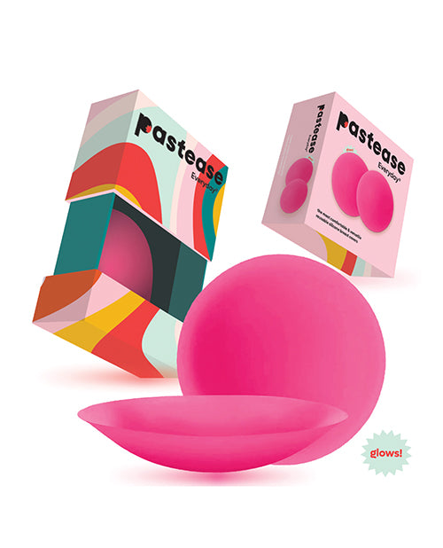 Pastease Pastease HALOS Silicone Nipple Covers w/Travel Box - Neon Pink A-C Cup 10 or More Uses