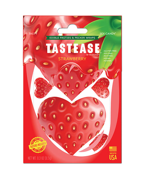 Pastease Pastease Tastease Edible Pasties & Pecker Wraps - Strawberry O/S