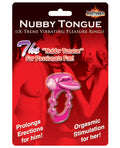 X-Treme Vibe Nubby Tongue X-Treme Vibrating Pleasure Ring - Magenta