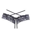 Adore Adore Dare Me Cross Waist Open Lace Panty Black O/S - Image 4