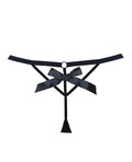 Adore Adore Black Tie Mesh Front w/Flounce Open Bow Back Panty Black O/S - Image 4