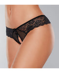 Adore Adore Foreplay Lace & Mesh Front Open Panty Black O/S - Image 5