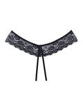 Adore Adore Foreplay Lace & Mesh Front Open Panty Black O/S - Image 4