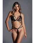 Adore Adore the Flame Strappy Lace Bra & Thong Black O/S