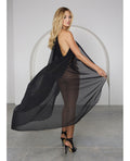 Allure Sweet esCape Long Mesh Cape & Triple Lace Strap Panty O/S - Image 2