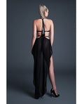 Allure Allure Take Me Latex Look Vinyl and Mesh Teddy w/Attached Skirt - Black SM - Image 4