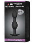 Pretty Love Pretty Love 4.92" Silicone Anal Plug w/Ball - Black - Image 2