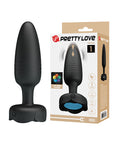 Pretty Love Pretty Love Tarion Thrusting Butt Plug w/Multi Color Bottom Light - Black