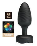 Pretty Love Pretty Love Varian Large Butt Plug w/Multi Color Bottom Light - Black - Image 5