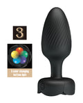 Pretty Love Pretty Love Osborn Medium Butt Plug w/Multi Color Bottom Light - Black - Image 5