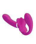 Pretty Love Pretty Love Valerie Vibrating Strapless Strap On - Fuchsia - Image 4
