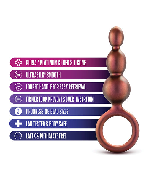 Anal Adventures Blush Anal Adventures Matrix Beaded Loop Plug - Copper