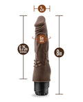 Dr. Skin Blush Dr. Skin Cock Vibe 8" Vibrating Cock - Chocolate - Image 5