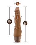 Dr. Skin Blush Dr. Skin Cock Vibe 8" Vibrating Cock - Mocha - Image 3