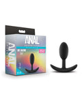 Anal Adventures Blush Anal Adventures Platinum Silicone Vibra Slim Plug Small - Black