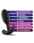 Luxe Blush Luxe Wearable Vibra Slim Plug Small - Black - Image 5