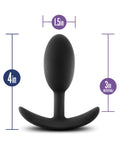 Luxe Blush Luxe Wearable Vibra Slim Plug Medium - Black - Image 4