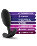 Luxe Blush Luxe Wearable Vibra Slim Plug Medium - Black - Image 5