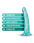 B Yours Plus Blush B Yours Plus 7" Lust n' Thrust Dildo - Teal - Image 5
