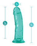 B Yours Plus Blush B Yours Plus 8" Roar n Ride Dildo - Teal - Image 4