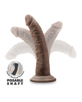 Dr. Skin Blush Dr. Skin Plus 7" Posable Dildo - Chocolate - Image 3
