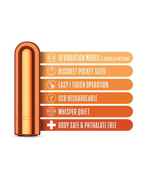 Kool Vibes Blush Kool Vibes Mini Rechargeable Bullet - Tangerine