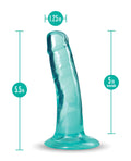 B Yours Plus Blush B Yours Plus 5" Hard n' Happy Dildo - Teal - Image 4