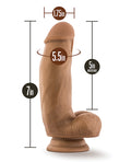 Dr. Skin Blush Dr. Skin Silicone Dr. Samuel 7" Dildo w/Balls - Mocha - Image 4