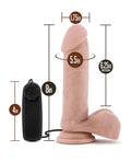 Coverboy Blush Coverboy The Goalie 8" Vibrating Realistic Cock - Vanilla - Image 4