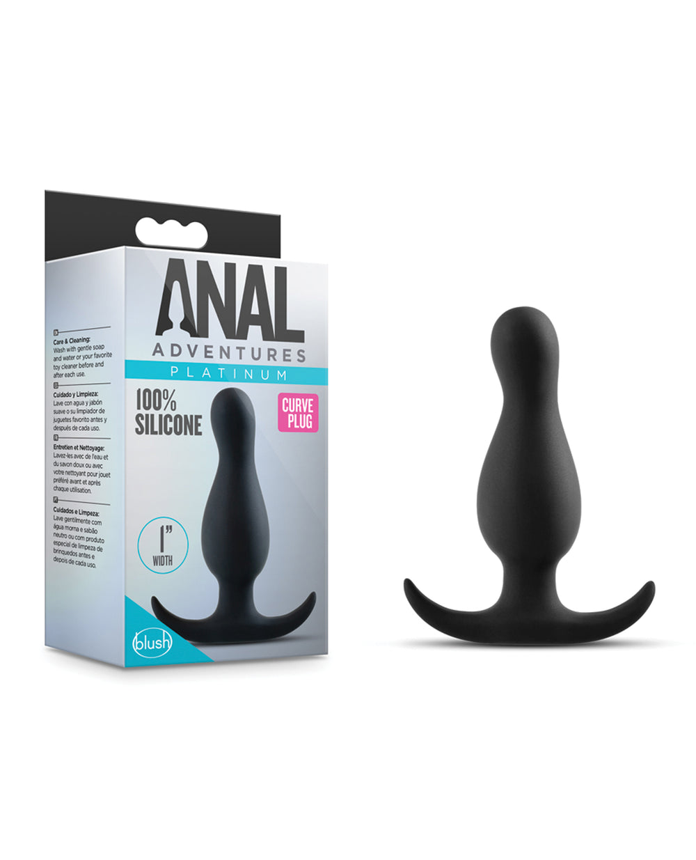 Anal Adventures Blush Anal Adventures Curve Plug - Black