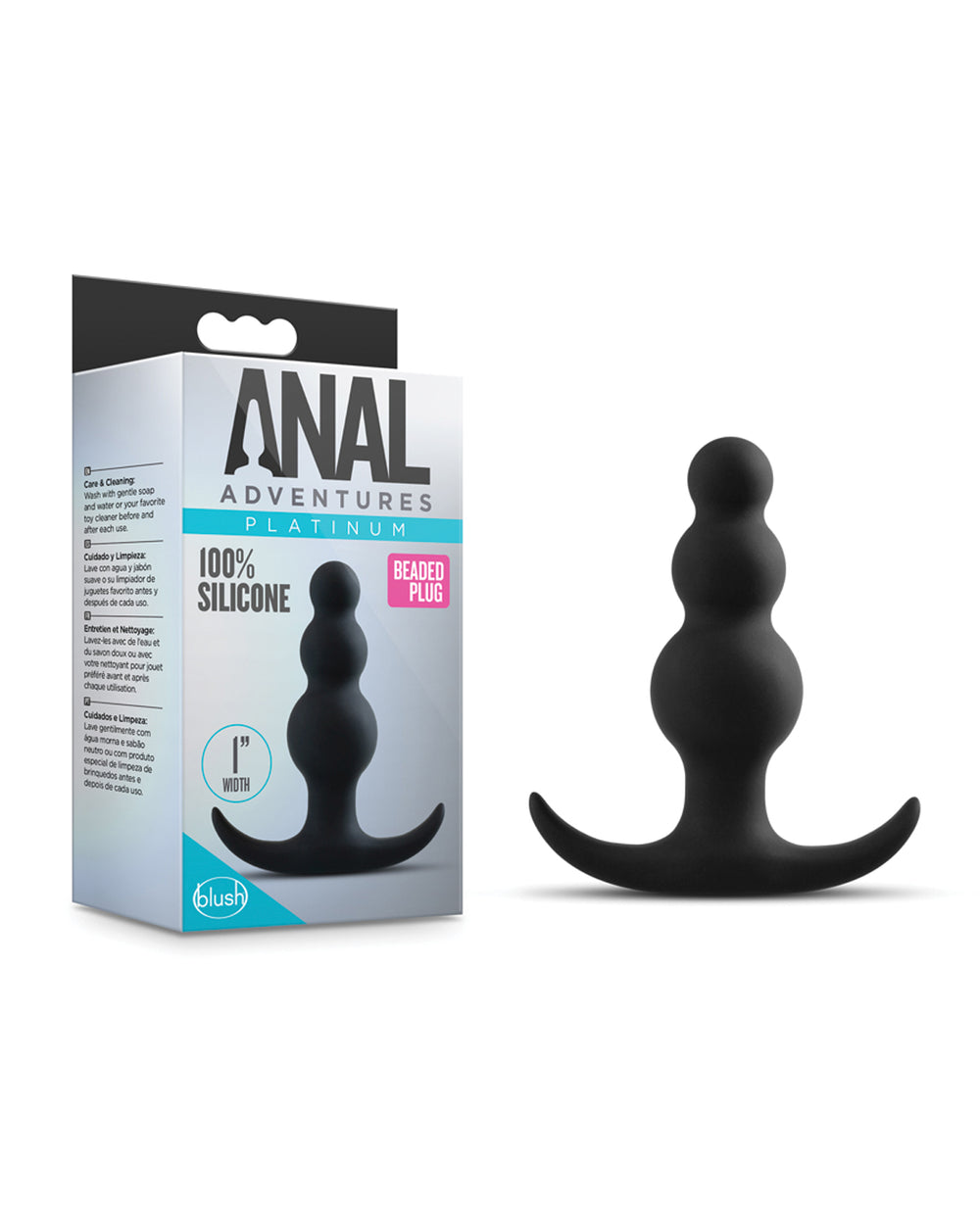 Anal Adventures Blush Anal Adventures Beaded Plug - Black