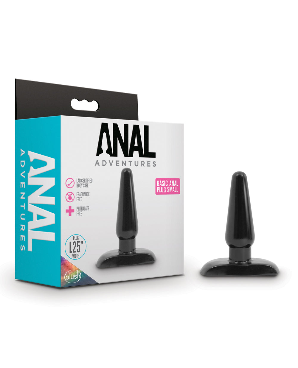 Anal Adventures Blush Anal Adventures Basic Anal Plug - Small Black