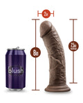 Dr. Skin Blush Dr. Skin Plus 8" Posable Dildo - Chocolate - Image 4