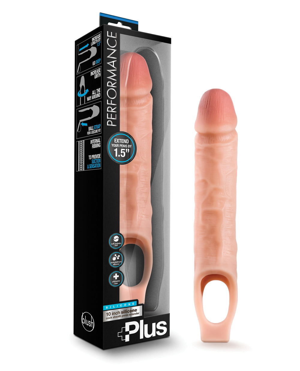 Performance Plus Blush Performance Plus 10" Silicone Cock Sheath Penis Extender - Flesh