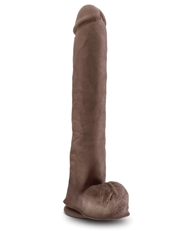 Au Naturel Blush Au Naturel Daddy 14" Sensa Feel Dual Density Dong w/Suction Cup - Chocolate