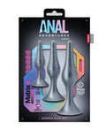 Anal Adventures Blush Anal Adventures Matrix Genesis Plug Kit - Silver - Image 4