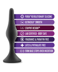 Anal Adventures Blush Anal Adventures Platinum Silicone Beginner Plug Kit - Black