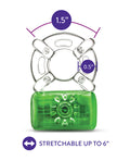 Play With Me Blush Play With Me - Pleaser Rechargeable C-Ring - Neon Green - Image 4