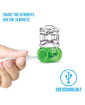 Play With Me Blush Play With Me - Pleaser Rechargeable C-Ring - Neon Green - Image 5