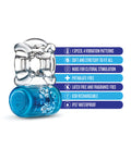 Play With Me Blush Play With Me Pleaser Rechargeable C Ring - Blue - Image 4