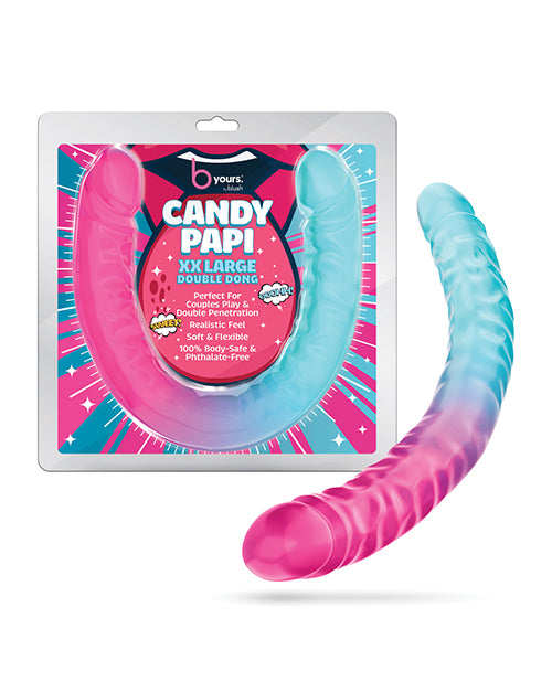 Not Regular Toys Blush B Yours 18" XX Large Double Dong Candy Papi - Multi Colors